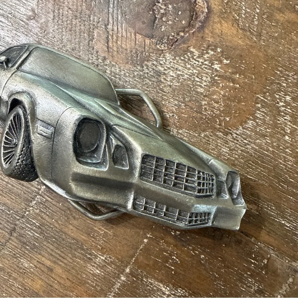 Classic Pewter Camero Z28 Car Belt Buckle - Men’s Accessory